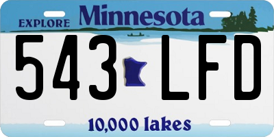 MN license plate 543LFD
