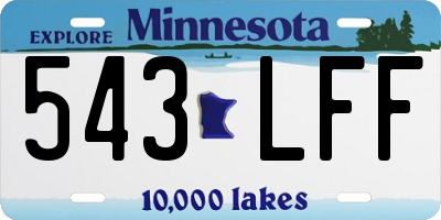 MN license plate 543LFF