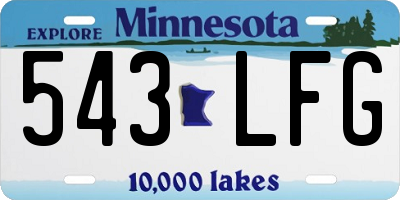 MN license plate 543LFG