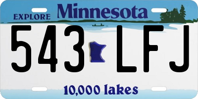 MN license plate 543LFJ