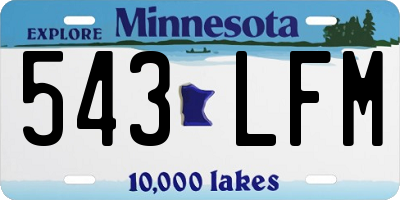 MN license plate 543LFM