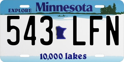 MN license plate 543LFN