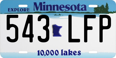 MN license plate 543LFP