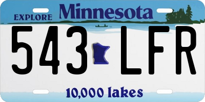 MN license plate 543LFR