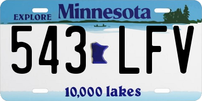 MN license plate 543LFV