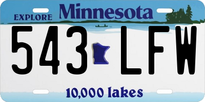 MN license plate 543LFW