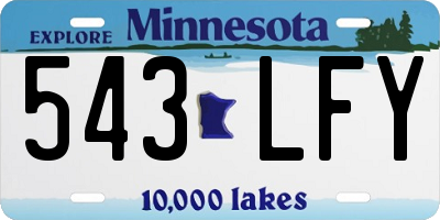 MN license plate 543LFY
