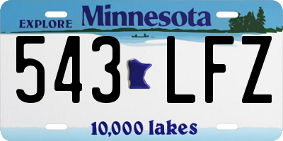 MN license plate 543LFZ