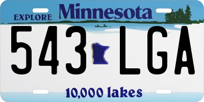 MN license plate 543LGA