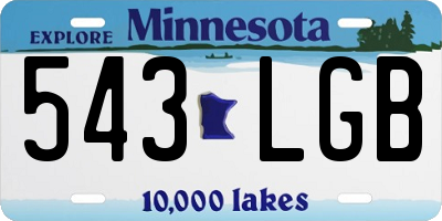 MN license plate 543LGB
