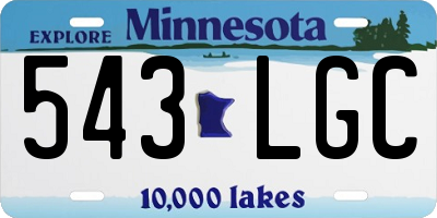 MN license plate 543LGC