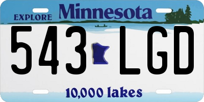 MN license plate 543LGD