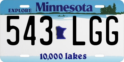 MN license plate 543LGG