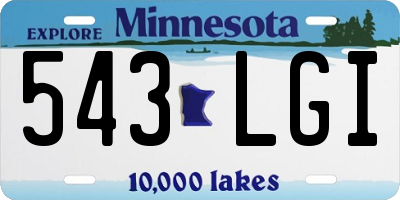 MN license plate 543LGI