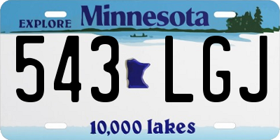 MN license plate 543LGJ