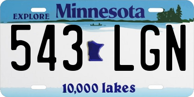 MN license plate 543LGN