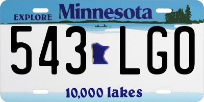 MN license plate 543LGO