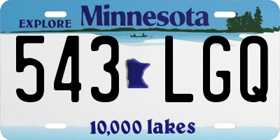 MN license plate 543LGQ