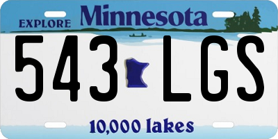MN license plate 543LGS