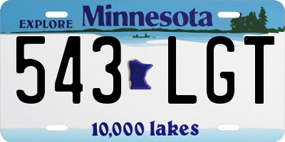 MN license plate 543LGT
