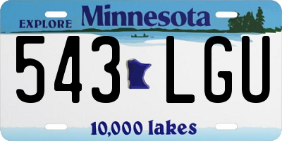 MN license plate 543LGU