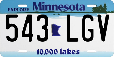 MN license plate 543LGV
