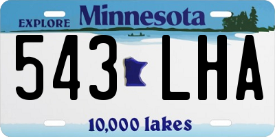 MN license plate 543LHA