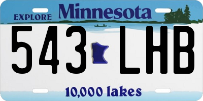 MN license plate 543LHB