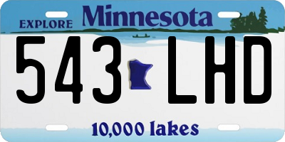 MN license plate 543LHD