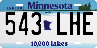 MN license plate 543LHE