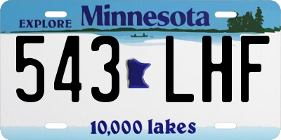 MN license plate 543LHF