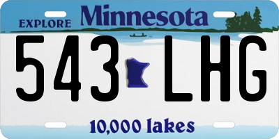 MN license plate 543LHG