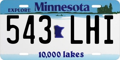 MN license plate 543LHI