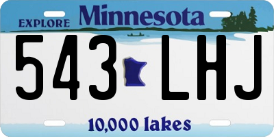 MN license plate 543LHJ