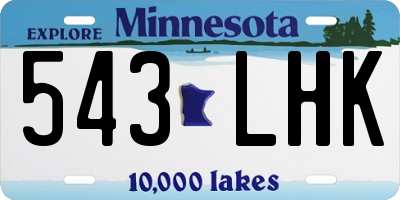 MN license plate 543LHK