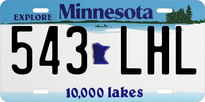 MN license plate 543LHL