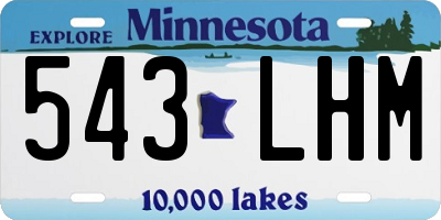 MN license plate 543LHM