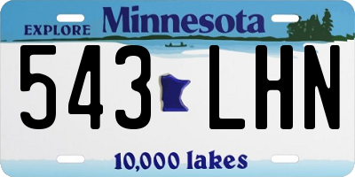 MN license plate 543LHN