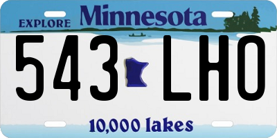 MN license plate 543LHO