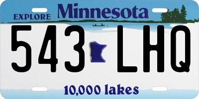 MN license plate 543LHQ