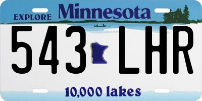 MN license plate 543LHR