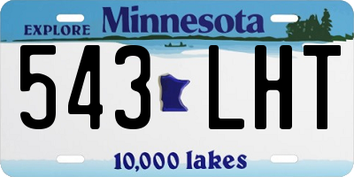 MN license plate 543LHT