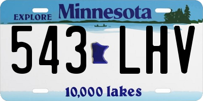 MN license plate 543LHV