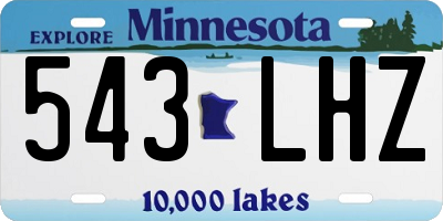 MN license plate 543LHZ
