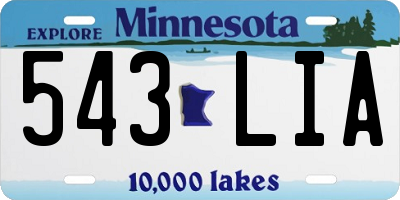 MN license plate 543LIA