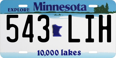 MN license plate 543LIH
