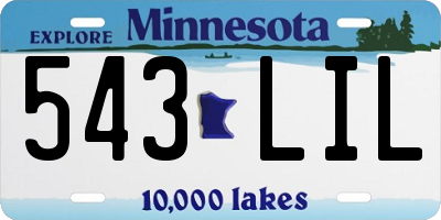 MN license plate 543LIL