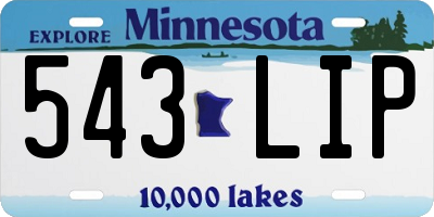 MN license plate 543LIP