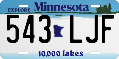 MN license plate 543LJF