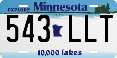 MN license plate 543LLT